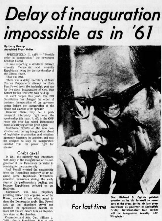 Delay of inauguration impossible